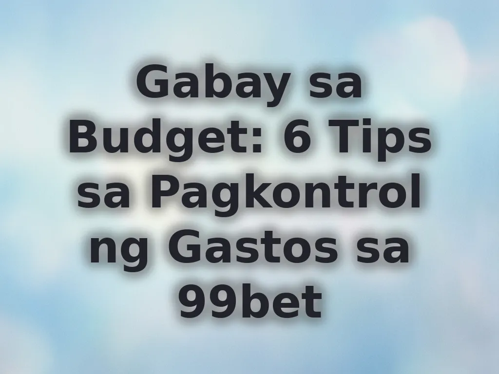 Budgeting tips